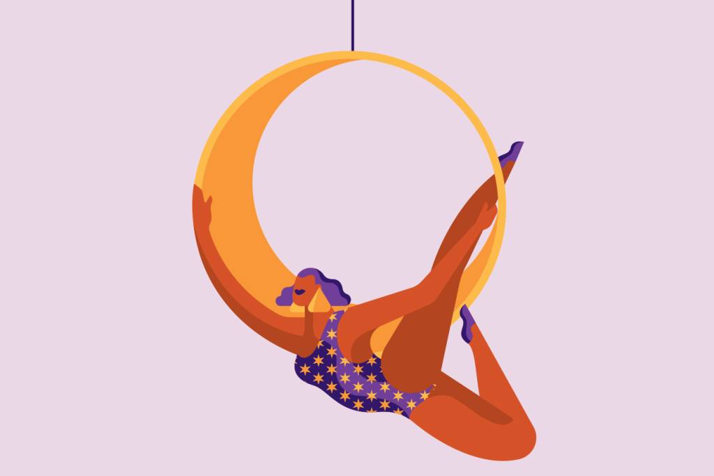 Lua crescente Ilustração da Lua Crescente