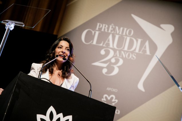 A jornalista Ana Paula Padrão foi responsável por conduzir a celebração do Prêmio CLAUDIA 2018 na Sala São Paulo, em São Paulo, nesta segunda-feira <span>(</span>22)