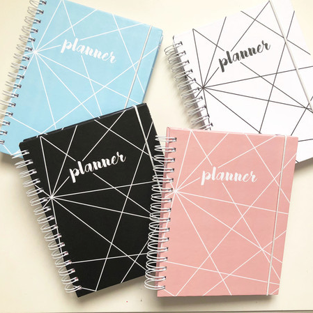 Planner Anual - Geométrico, disponível em 4 cores, por R$ 139,90, no <a href="http://www.amorecadernos.com.br/pd-60350a-planner-anual-geometrico.html?ct=1b21a9&p=1&s=1">site</a>