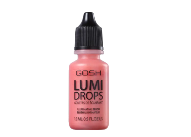 O <strong><a href="https://www.belezanaweb.com.br/gosh-lumi-drops-blush-liquido-luminoso-15ml/">Gosh</a> Lumi Drops Blush</strong> é um blush líquido e luminoso, que proporciona um rubor saudável ao seu visual com brilho radiante e natural. Preço: R$ 50,90.