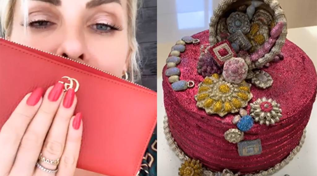 Ana Hickmann ganha bolos e presente de luxo de Tici Pinheiro