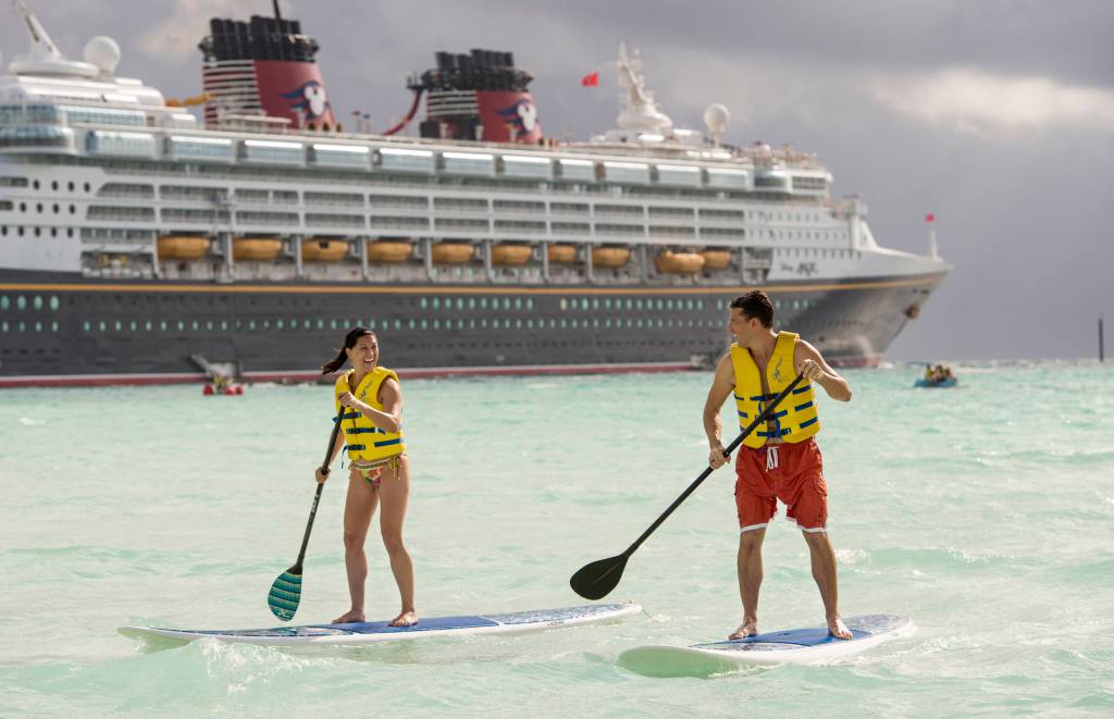 Paddle Boarding on Castaway Cay Paddle Boarding on Castaway Cay