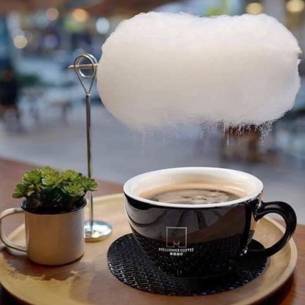 O café nuvem do Mellower Coffee