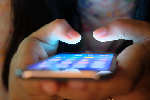 Women use mobile application software on smartphone phone Women use mobile application software on smartphone phone