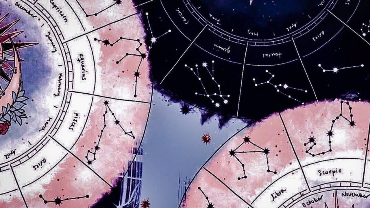ilustração com os signos do zodíaco
