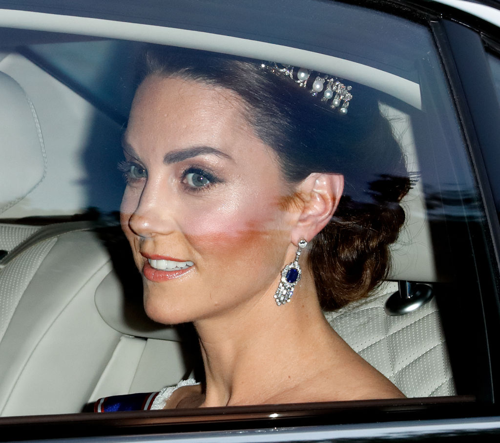Kate Middleton com a tiara Lover’s Knot