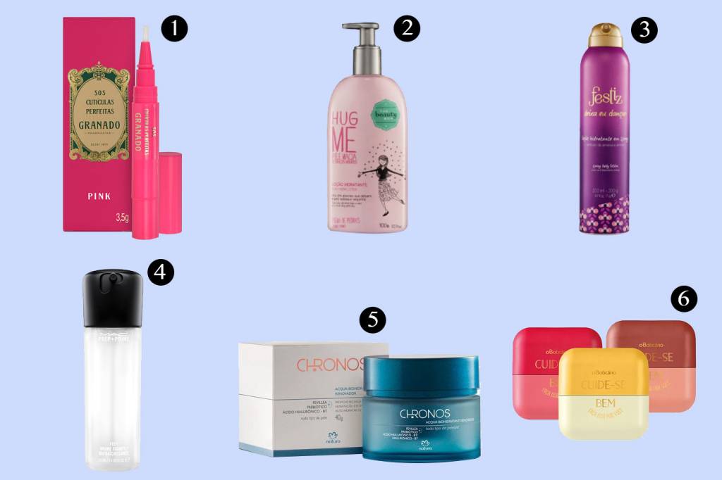 Produtos com função hidratante Produtos com função hidratante