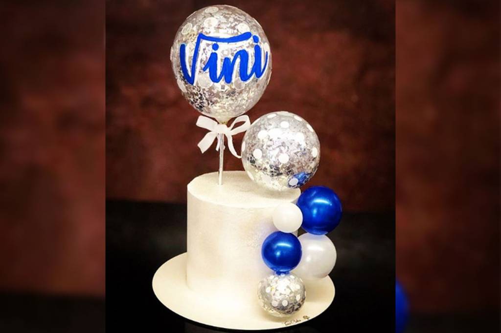 Bolo com balão é a nova tendência nas festas de anivesário