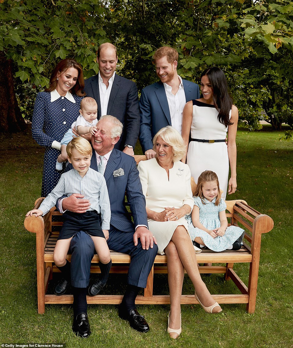 Retrato feito dos membros da família real britânica em 2019