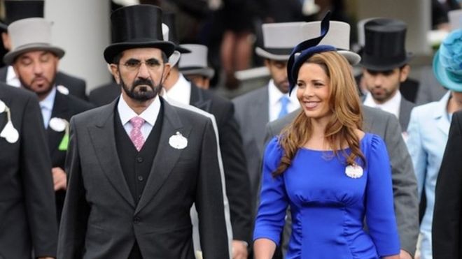 Princesa Haya e o marido, xeque Mohammed Princesa Haya e o marido, xeque Mohammed