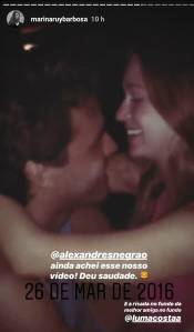 Marina Ruy Barbosa resgatou vídeo com Xande Marina Ruy Barbosa resgatou vídeo com Xande
