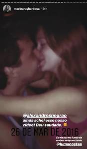 Marina Ruy Barbosa resgatou vídeo com Xande Marina Ruy Barbosa resgatou vídeo com Xande