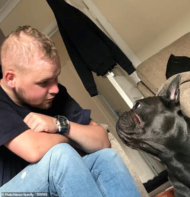 Nero e seu dono Stuart Nero e seu dono Stuart