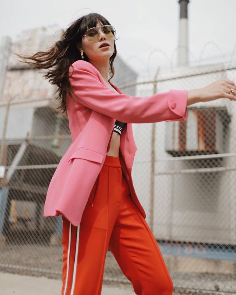 Look rosa e laranja Look rosa e laranja