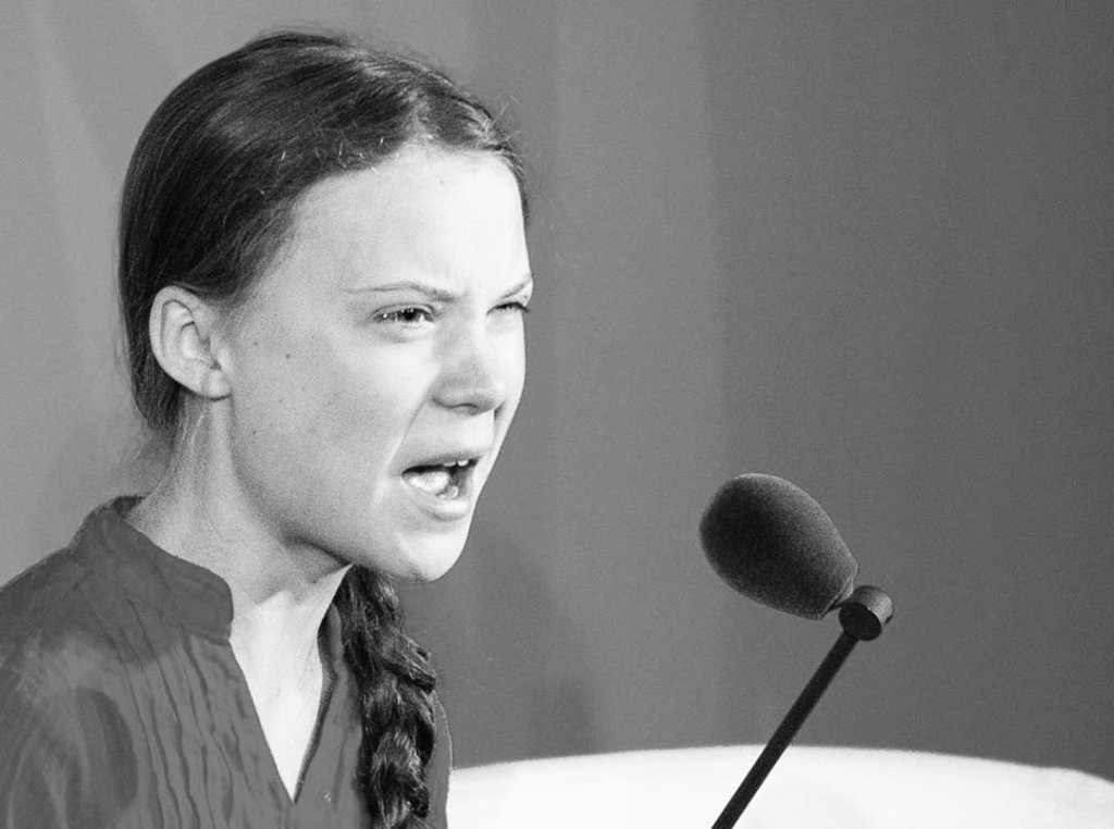 Greta Thunberg em discurso para a Cúpula do Clima, na ONU