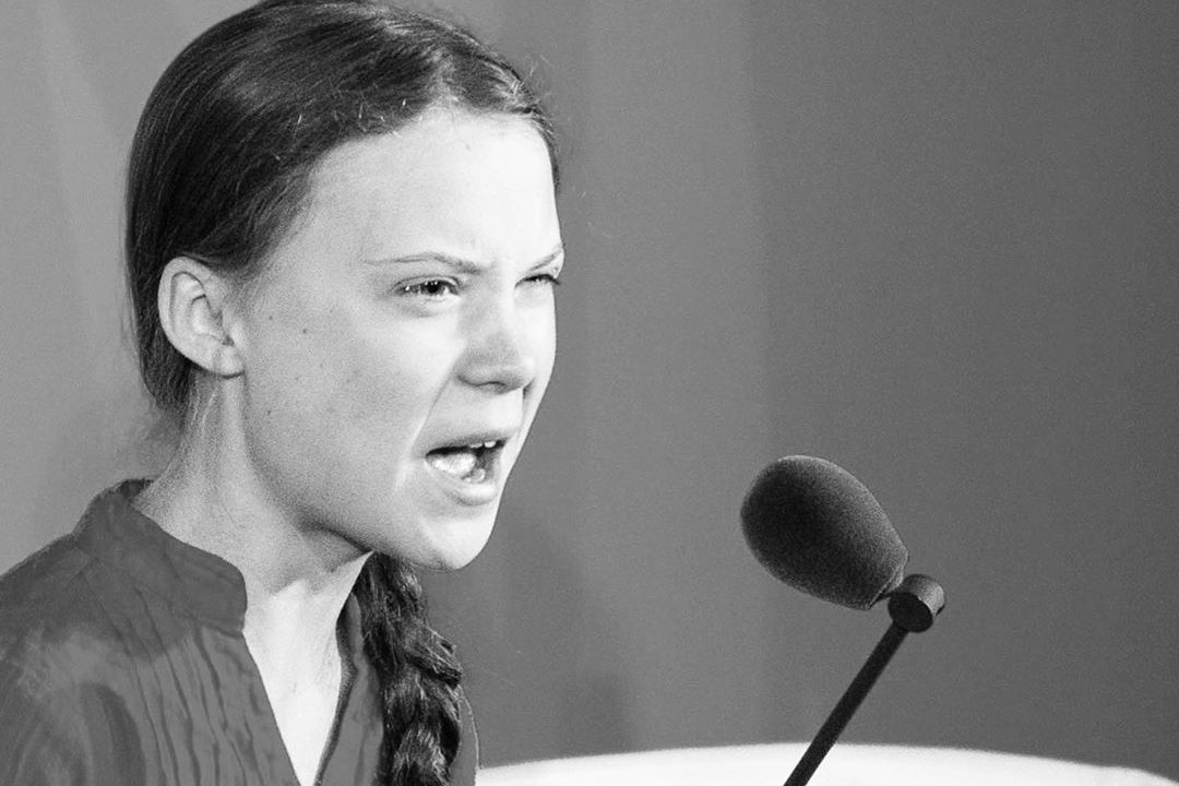Greta Thunberg em discurso para a Cúpula do Clima, na ONU