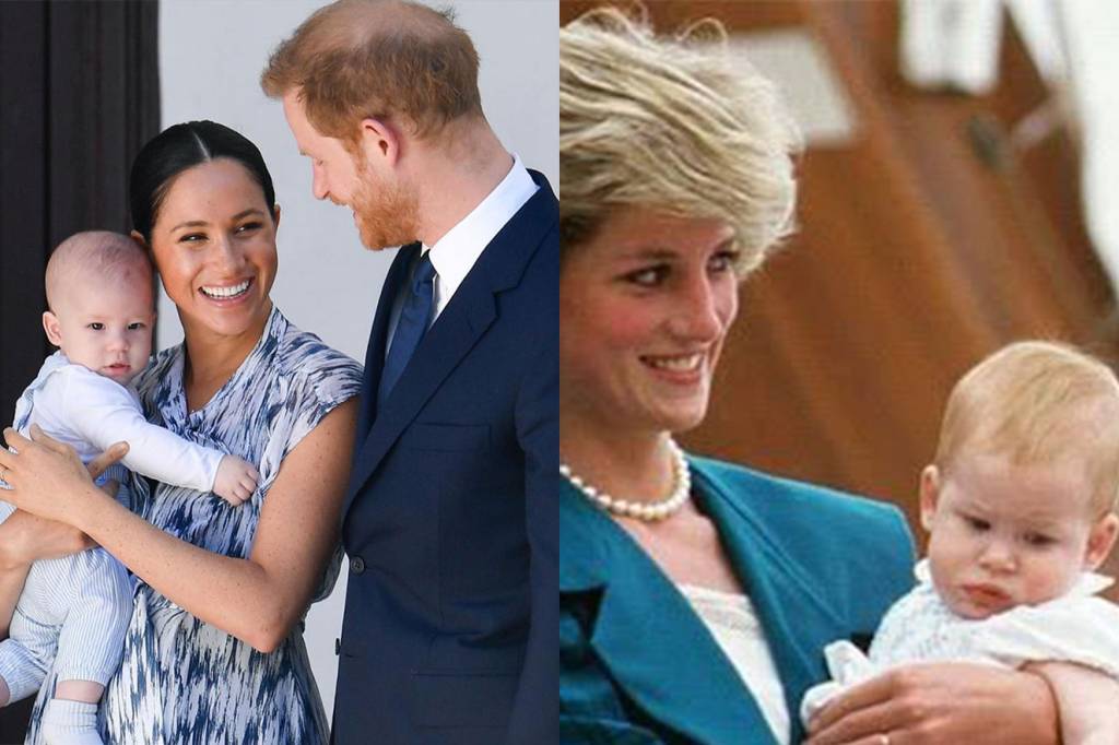 Semelhança entre Lady Di com Harry no colo e Archie choca a internet Semelhança entre Lady Di com Harry no colo e Archie choca a internet
