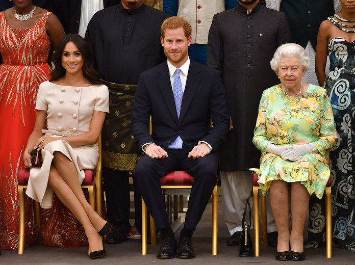Meghan Markle, Príncipe Harry e Rainha Elizabeth