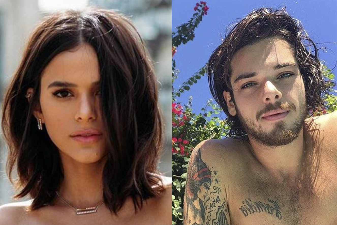 Bruna Marquezine beija irmão de Giovanna Ewbank, Luca, em festival