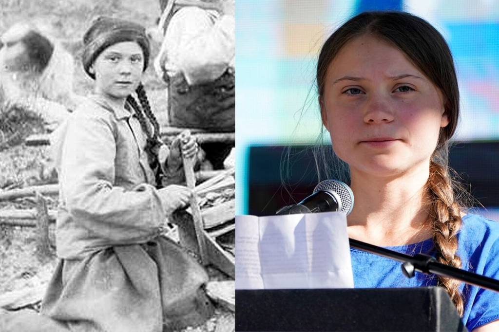 Ativista Greta Thunberg tem ‘sósia’ em imagem do século 19