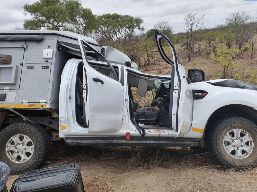 Homem é hospitalizado após girafa cair em cima do carro