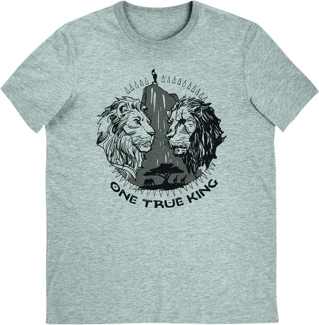 Camiseta Masculina Manga Curta Com Estampa - Rei Leão - Cinza, R$ 49,99 - Hering