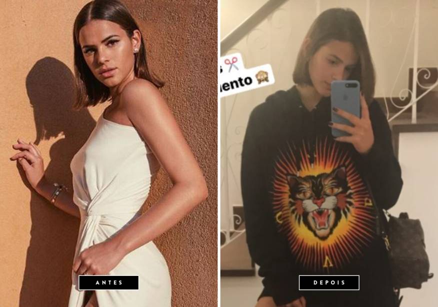 <strong>Agosto de 2017 // Bruna Marquezine</strong> - A atriz começou as celebrações de seus 22 anos, completados neste 04.08, com um corte de cabelo! No <em>Instagram Stories</em>, Bruna contou que não conseguiu segurar a ansiedade e diminuiu ainda mais o comprimento dos fios. Divertida, a famosa se comparou a um emoji.