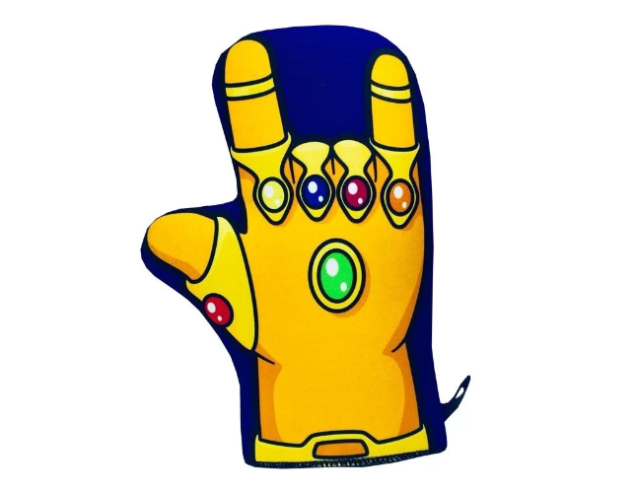Luva de cozinha Manopla. <a href="https://www.toyshow.com.br/artigos-de-festa/velas/luva-de-cozinha-manopla-do-infinito-rock" target="_blank" rel="noopener">ToyShow</a>, R$ 39,90 Luva de cozinha Manopla. <a href="https://www.toyshow.com.br/artigos-de-festa/velas/luva-de-cozinha-manopla-do-infinito-rock" target="_blank" rel="noopener">ToyShow</a>, R$ 39,90