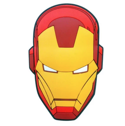 Ímã Capacete Homem de Ferro, de PVC, no tamanho 9 x 10 cm. <a href="https://store.omelete.com.br/seu-ambiente/para-decorar/imas/ima-capacete-homem-de-ferro" target="_blank" rel="noopener">Omelete Store</a>, R$ 21,90