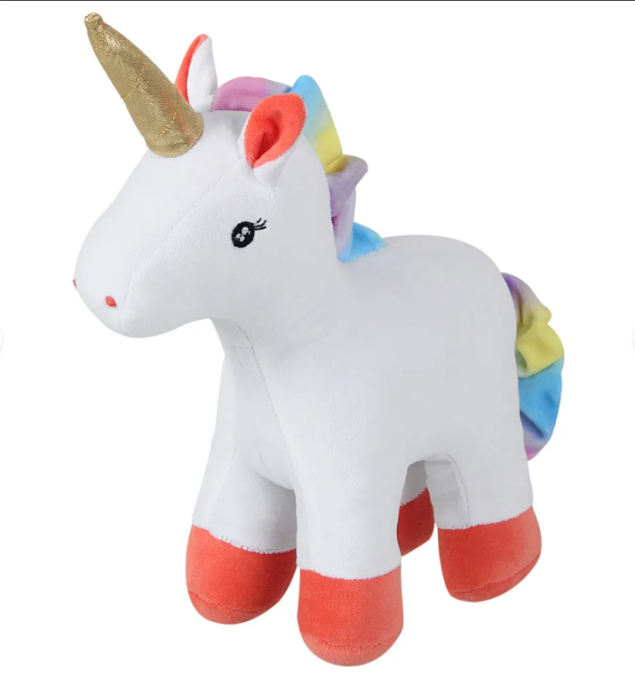 Boneco plush de unicórnio, confeccionado em algodão e poliéster, com 31 cm de altura. <a href="https://www.tokstok.com.br/unicornio-branco-rainbow-nico/p?idsku=344863" target="_blank" rel="noopener">Tok&Stok</a>, R$ 65,50 Boneco plush de unicórnio, confeccionado em algodão e poliéster, com 31 cm de altura. <a href="https://www.tokstok.com.br/unicornio-branco-rainbow-nico/p?idsku=344863" target="_blank" rel="noopener">Tok&Stok</a>, R$ 65,50