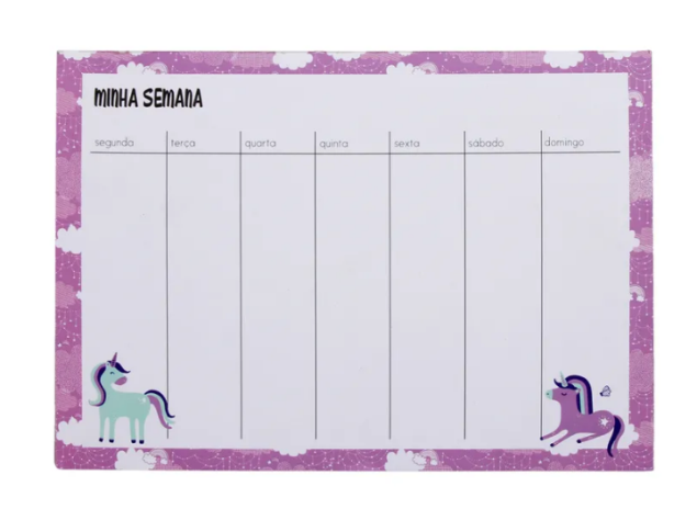 Planner semanal de unicórnios, <span>com 120 folhas em papel offset 90g e base em cartão rígido, nas medidas 17 x 24 cm. <a href="https://www.tokstok.com.br/planner-semanal-hibisco-menta-unidunicornio/p?idsku=358086" target="_blank" rel="noopener">Tok&Stok</a>, R$ 29,90 </span> Planner semanal de unicórnios, <span>com 120 folhas em papel offset 90g e base em cartão rígido, nas medidas 17 x 24 cm. <a href="https://www.tokstok.com.br/planner-semanal-hibisco-menta-unidunicornio/p?idsku=358086" target="_blank" rel="noopener">Tok&Stok</a>, R$ 29,90 </span>