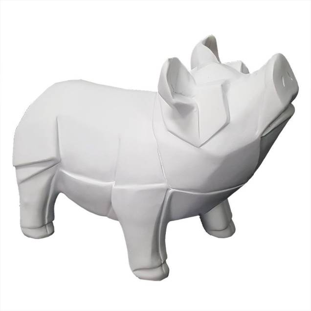 Escultura Porquinho Origami, de poliresina, 15 x 12 x 7 cm. <a href="https://www.hmmm.com.br/escultura-porquinho-origami-em-poliresina" target="_blank" rel="noopener">Hmmm</a>, R$ 49,90 Escultura Porquinho Origami, de poliresina, 15 x 12 x 7 cm. <a href="https://www.hmmm.com.br/escultura-porquinho-origami-em-poliresina" target="_blank" rel="noopener">Hmmm</a>, R$ 49,90