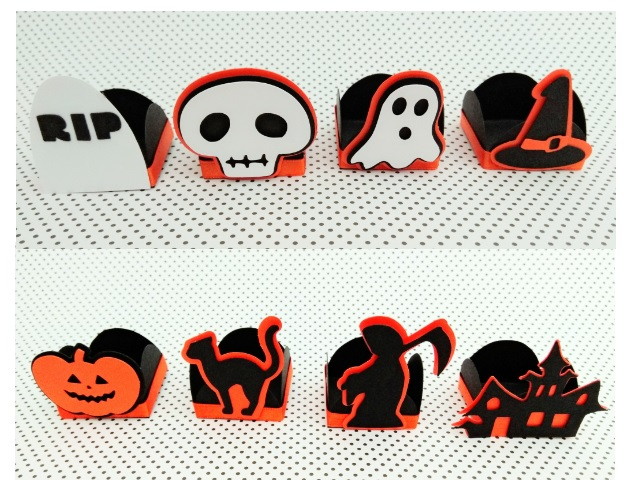 Forminhas de papel. <a href="https://www.elo7.com.br/forminha-halloween/dp/A3BEA2" target="_blank" rel="noopener">Elo 7 (Miau Scrap)</a>, R$ 1,50