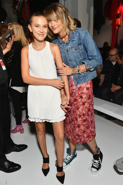 no desfile da <strong>Calvin Klein</strong>. no desfile da <strong>Calvin Klein</strong>.