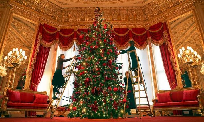 árvore de Natal em 2019 no Castelo de Windsor