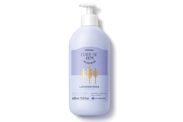 Loção Hidratante Corporal Cuide-Se Bem Lavandinha, de O Boticário: absorve rapidinho, deixa a pele macia e aveludada – sem deixar aquele aspecto grudento – e hidrata por até 48 horas. Loção Hidratante Corporal Cuide-Se Bem Lavandinha, de O Boticário: absorve rapidinho, deixa a pele macia e aveludada – sem deixar aquele aspecto grudento – e hidrata por até 48 horas.