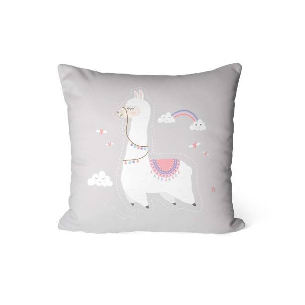 Almofada Cute Lhama, de poliéster, 35 x 35 cm. <a href="https://www.wevans.com.br/almofada-avulsa-decorativa-cute-lhama-dec1181p" target="_blank" rel="noopener">Wevans</a>, R$ 29,90