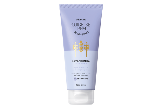 A versão 200 ml da Loção Hidratante Corporal Cuide-Se Bem Lavandinha, de O Boticário, é ótima para levar na mala! Assim você desfruta os benefícios do produto em qualquer lugar. A versão 200 ml da Loção Hidratante Corporal Cuide-Se Bem Lavandinha, de O Boticário, é ótima para levar na mala! Assim você desfruta os benefícios do produto em qualquer lugar.