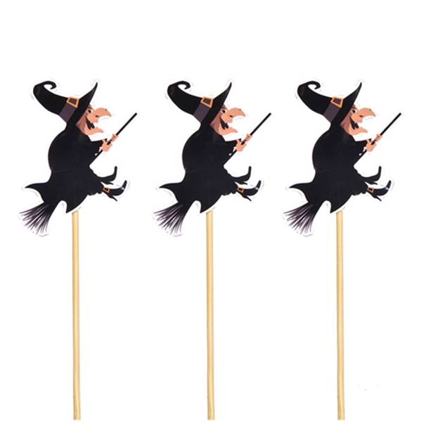 Kit Palito Bruxa (24 cm de comprimento), com 3 unidades. <a href="https://www.magazine25.com.br/p/kit-palito-halloween-bruxa---03-unidades" target="_blank" rel="noopener">Magazine 25</a>, R$ 8,91