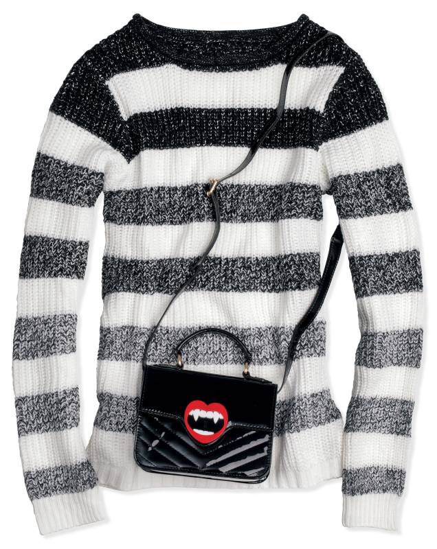 Tricô, Riachuello, R$ 80, tel. (11) 2281 2100. Bolsa de verniz, Santa Lolla, R$ 250, tel. (11) 5536 3474. Tricô, Riachuello, R$ 80, tel. (11) 2281 2100. Bolsa de verniz, Santa Lolla, R$ 250, tel. (11) 5536 3474.