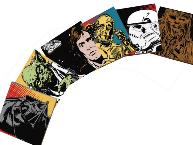 Porta-copos Star Wars, de MDF, jogo com seis unidades de 10 x 10 cm.<a href="https://www.elo7.com.br/porta-copos-star-wars/dp/616D52" target="_blank" rel="noopener"> Elo 7 (Lpeople</a>), R$ 23,11 Porta-copos Star Wars, de MDF, jogo com seis unidades de 10 x 10 cm.<a href="https://www.elo7.com.br/porta-copos-star-wars/dp/616D52" target="_blank" rel="noopener"> Elo 7 (Lpeople</a>), R$ 23,11