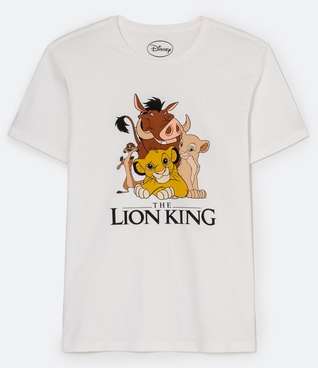 Camiseta manga curta estampa Rei Leão (pré-lançamento), Renner