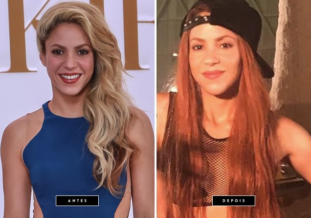 <strong>Julho de 2017 // Shakira</strong> - 'Ruivas se divertem mais', escreveu a cantora colombiana na legenda da foto, clicada nos bastidores das gravações do clipe 'Perro Fiel'. Ainda não se sabe se Shakira, de fato, tingiu os fios de vermelho ou só apostou em uma peruca para o vídeo, mas uma coisa é certa: a diva ficou bem diferente! Esta é a segunda vez que Shakira usa os fios ruivos; a primeira foi no começo dos anos 2000.