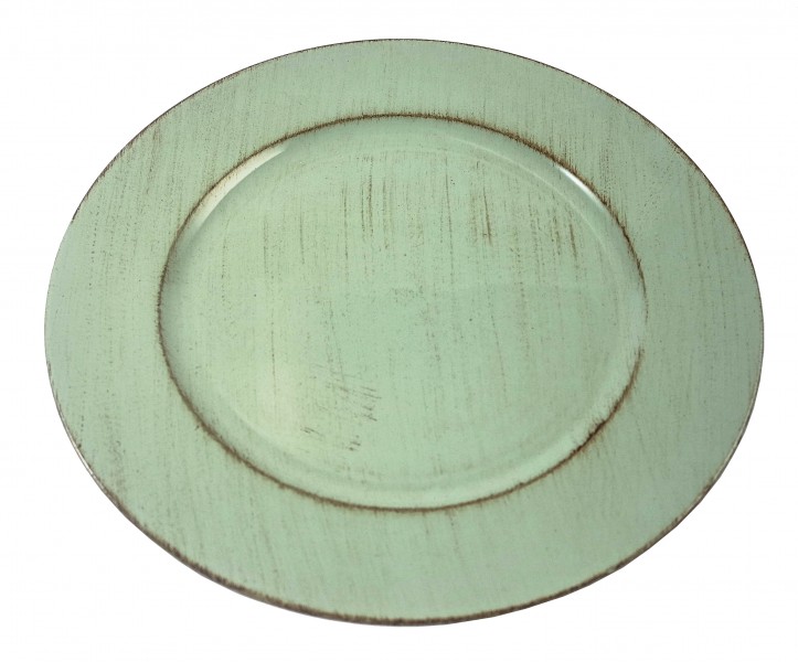 Sousplat Verde Provençal, com 33 cm de diâmetro. <a href="https://www.christadecoracao.com.br/produto/loucas/sousplat-verde" target="_blank" rel="noopener">Christa de Coração</a>, R$ 17,90