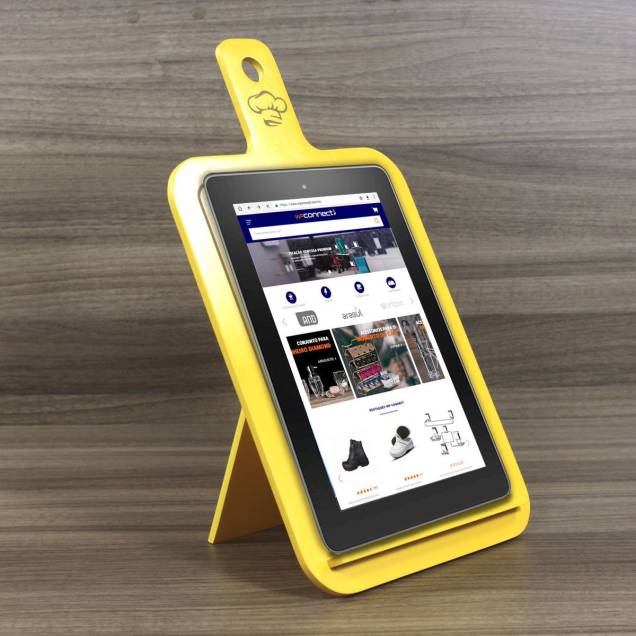 Suporte para tablet no formato de tábua de carne, de MDF, medidas de 23 x 40 cm. <a href="https://www.magazineluiza.com.br/suporte-para-livro-de-receitas-tablets-em-mdf-decoracao-cozinha-geton-concept/p/kd75d36525/tb/sket/" target="_blank" rel="noopener">Magazine Luiza</a>, R$ 79,90 Suporte para tablet no formato de tábua de carne, de MDF, medidas de 23 x 40 cm. <a href="https://www.magazineluiza.com.br/suporte-para-livro-de-receitas-tablets-em-mdf-decoracao-cozinha-geton-concept/p/kd75d36525/tb/sket/" target="_blank" rel="noopener">Magazine Luiza</a>, R$ 79,90