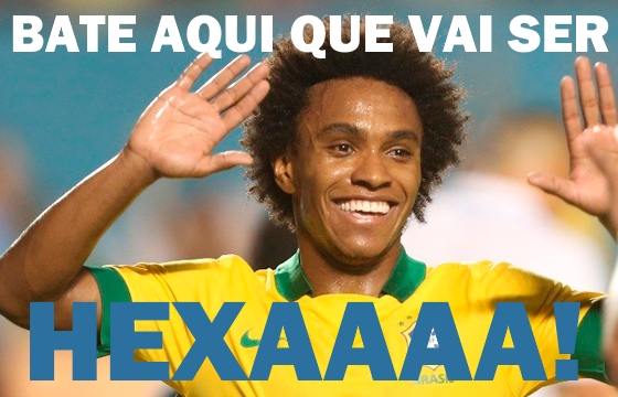 Toca aqui, Willian! O ponta-direita da Seleção tá na mesma vibe que a gente. Pode vir, Hexa! Toca aqui, Willian! O ponta-direita da Seleção tá na mesma vibe que a gente. Pode vir, Hexa!