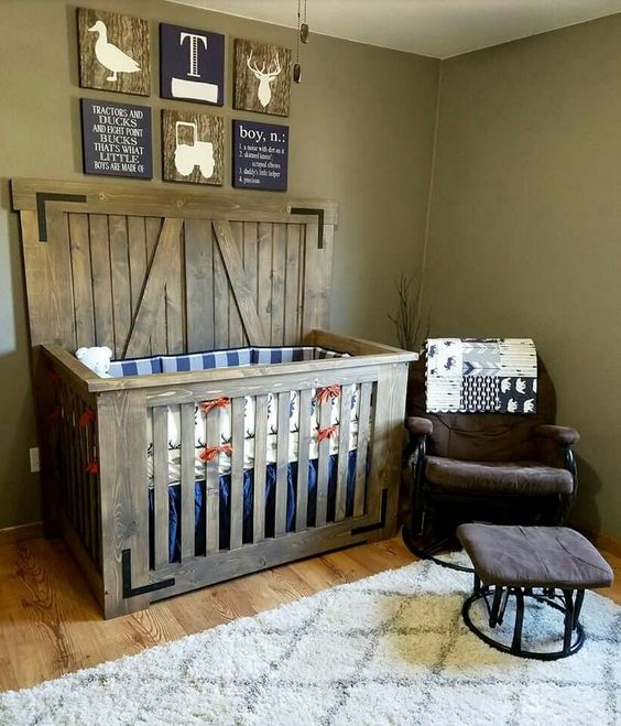 quartos de bebê estilo rústico