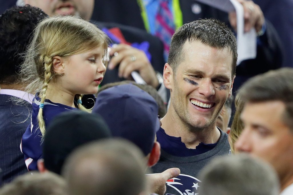 Gisele Bündchen e Tom Brady comemoração Super Bowl