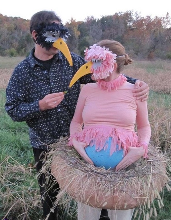 Fantasia de família para Halloween - mulher grávida