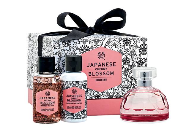 Kit Japanese Cherry Blossom,<strong> The Body Shop</strong>, R$ 149 Kit Japanese Cherry Blossom,<strong> The Body Shop</strong>, R$ 149